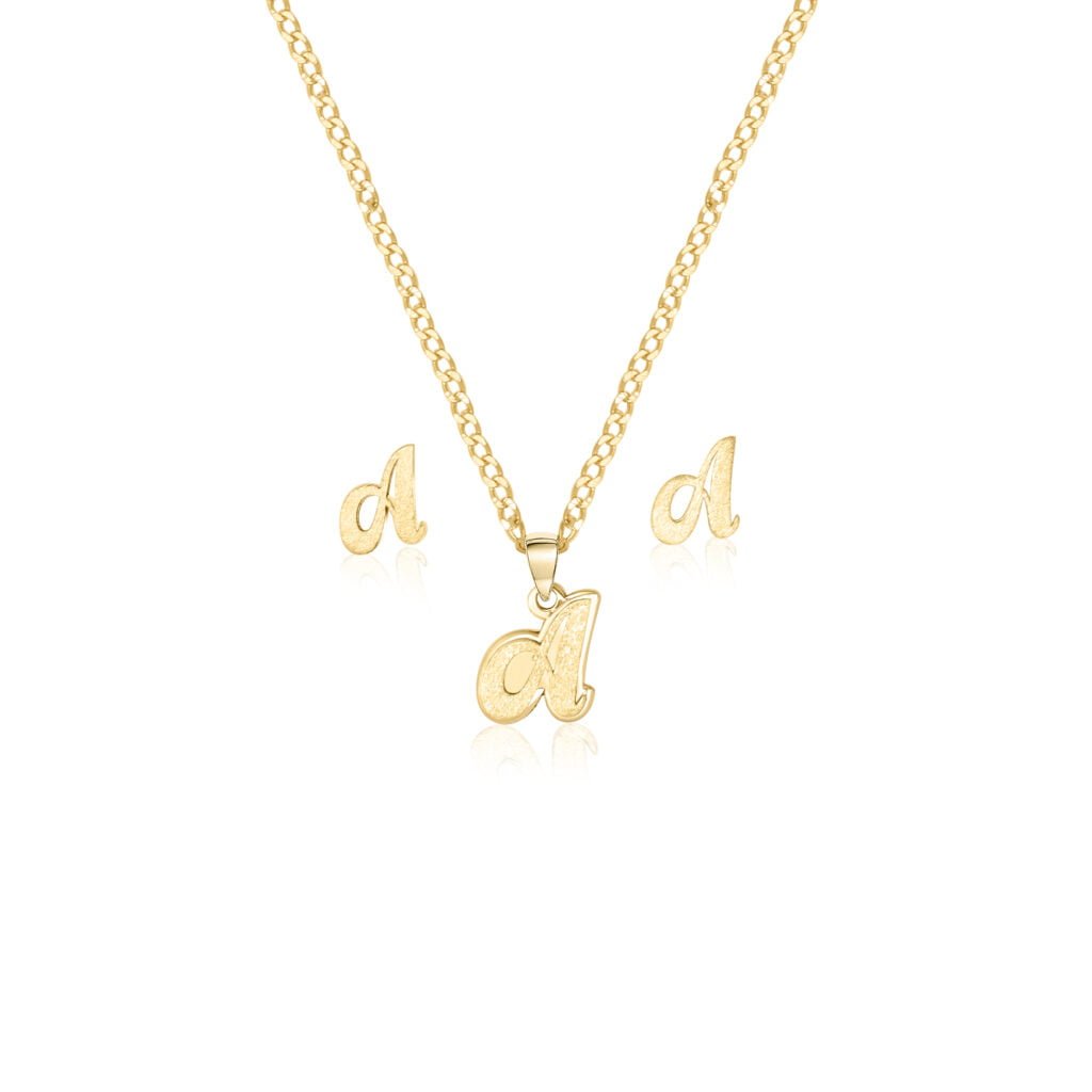 Initial set gold - Pereira Jewelry