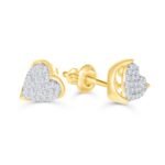 Heart Earrings with Diamond
