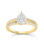 Diamond Pear Shaped Ring