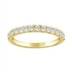 14K Gold Band with Lab Diamonds