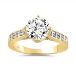 14K Yellow Gold Lab Diamond Engagement Ring