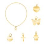 10K Gold Charm Bracelet & Anklet Set