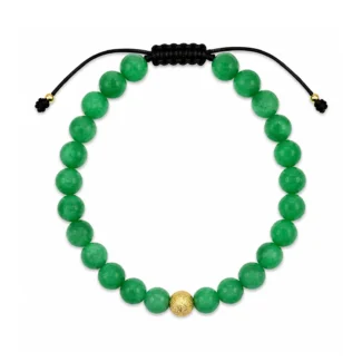 10K Gold Natural Energy Stone Bead Bracelet