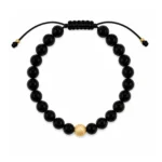 10K Gold Natural Energy Stone Bead Bracelet