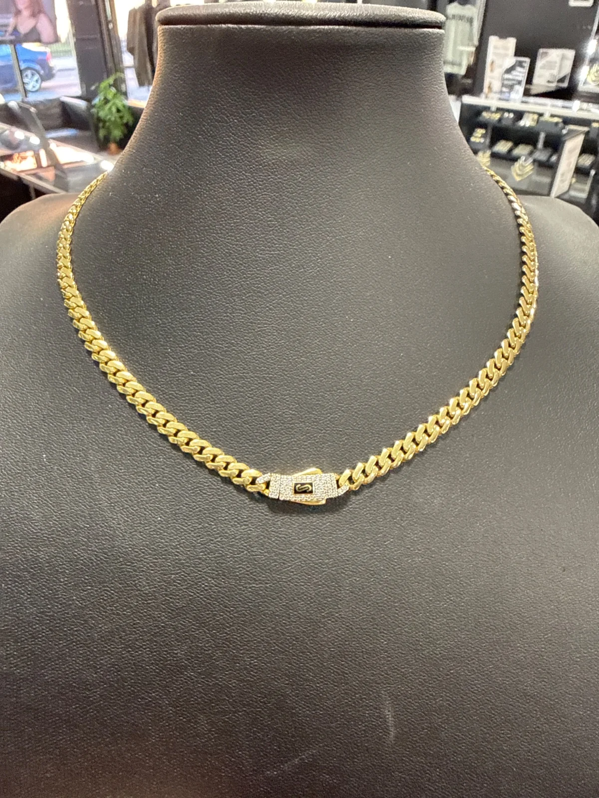 10k 10.6 gr Monaco chain, 16 inch- 5mm