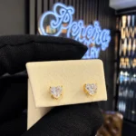 10K Yellow Gold Heart-Shaped Lab Diamond Stud Earrings – 0.63 CTW