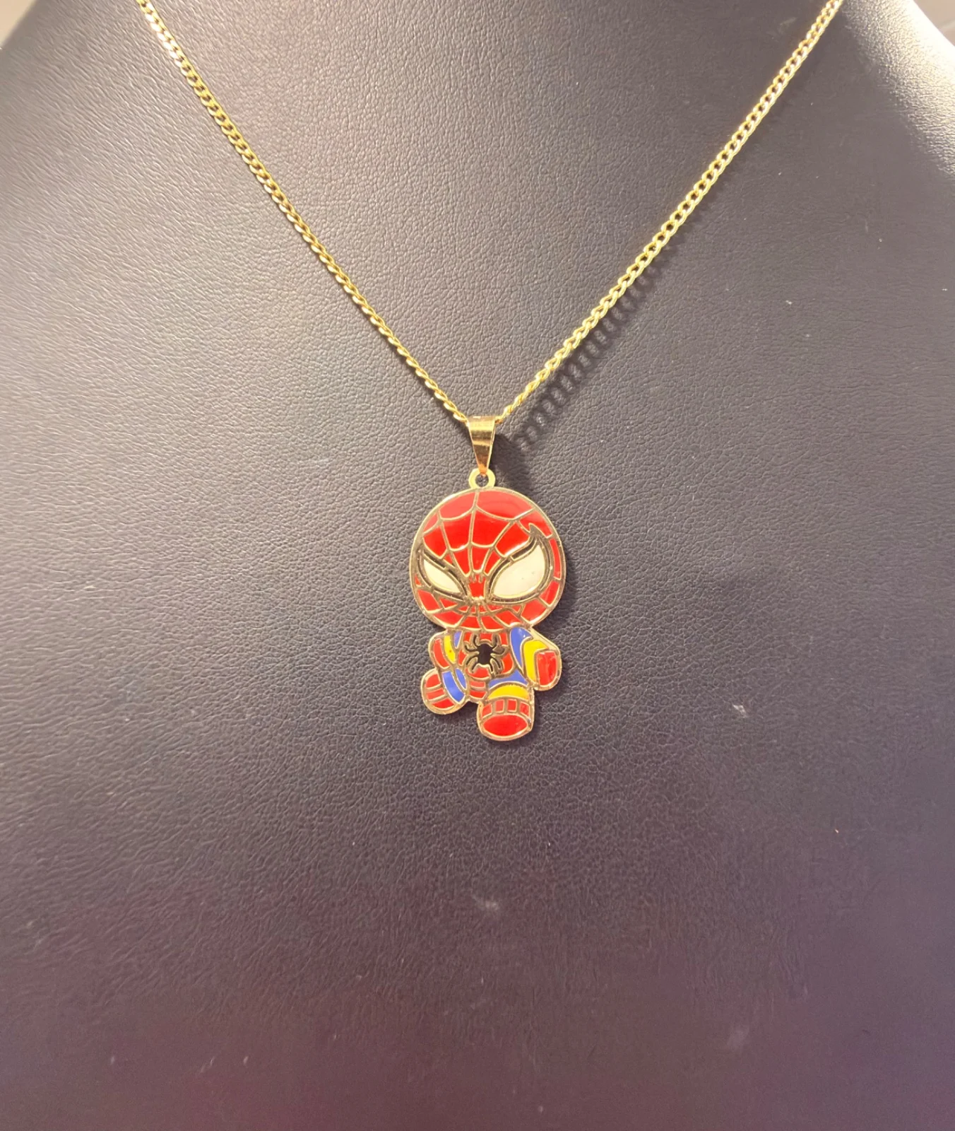 Gold Spider set, 14k pendand and 10k cuban chain 18 inch and 2 mm